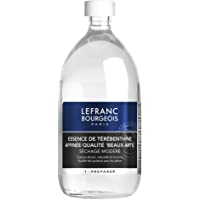 Lefranc &amp- Bourgeois Aceite de aguarrás purificado para pinturas al óleo en botella de 1 litro